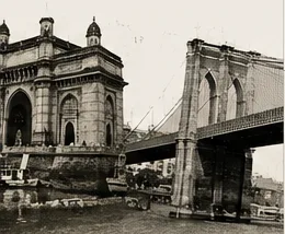 Gateway of India and Brooklyn Bridge